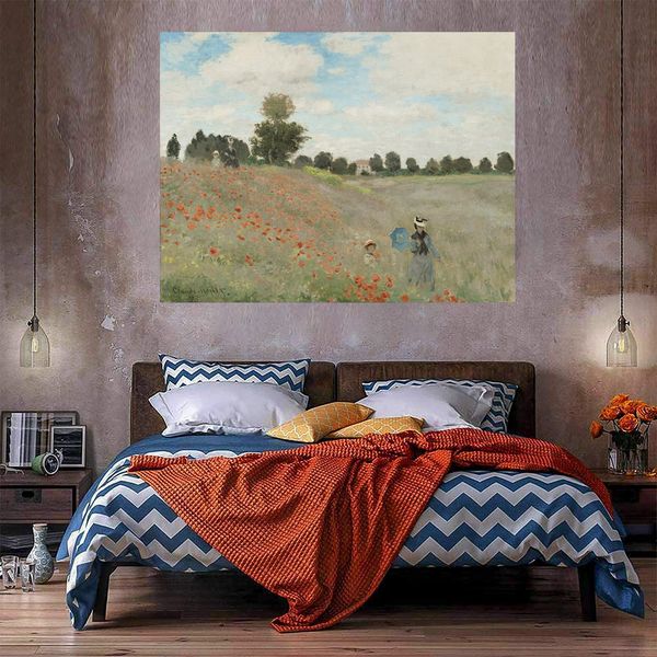 Poppy Field Painting Oil On Canvas Home Decor Handcrafts / HD Print Wall Art Picture Personalizzazione è accettabile 21060442