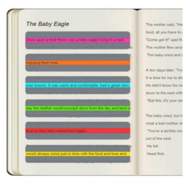 

6pcs reading guide highlighter strips colored overlays colorful bookmarks tracking rulers helps with dyslexia for kids teacher bookmark