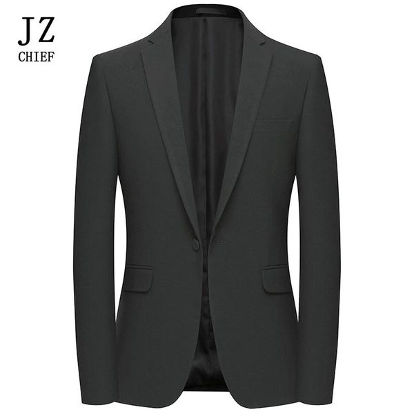 

men's suits & blazers jz chief jacket and dress fashion men black blazer basic formal suit social coat slim fit light weight, White;black