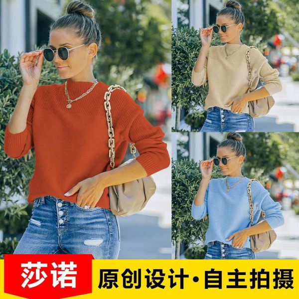 

women's sweaters pullovers women sweater autumn winter hit europe united states round neck long sleeve fashion slf12095, White;black