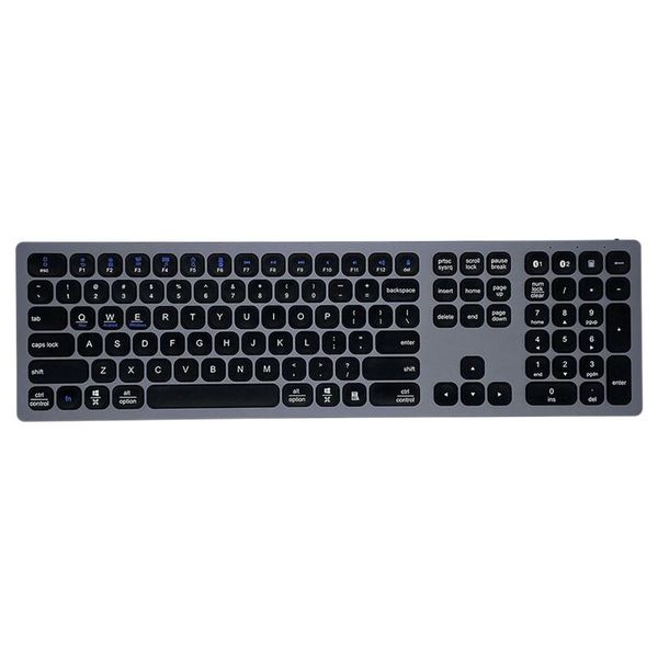 

bluetooth keyboard, aluminum alloy dual-channel wireless keyboard for phones, tablets, deskcomputers keyboards