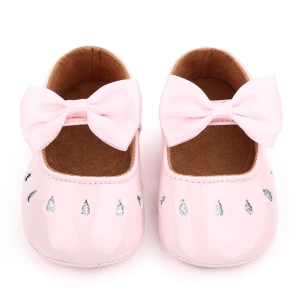 

baby girl cute shoes soft sole pu breathable anti-slip bowknot princess born walking 0-18m first walkers