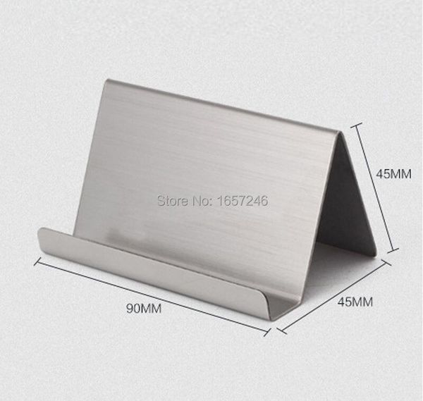 

50pcs black gold stainless steel business card holder name stand note display modern deskorganizer for gift hooks & rails