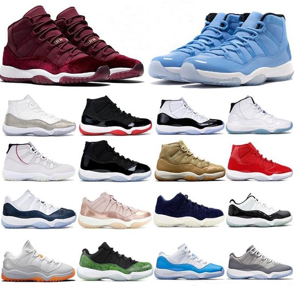 

new 11s jumpman pantone concord 45 stylist sneakers 11 platinum tint heiress night maroon basketball shoes bred men women sports trainers