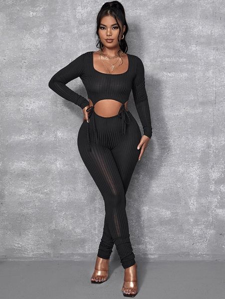 

sxy knot front cut out unitard jumpsuit y7qf#, White