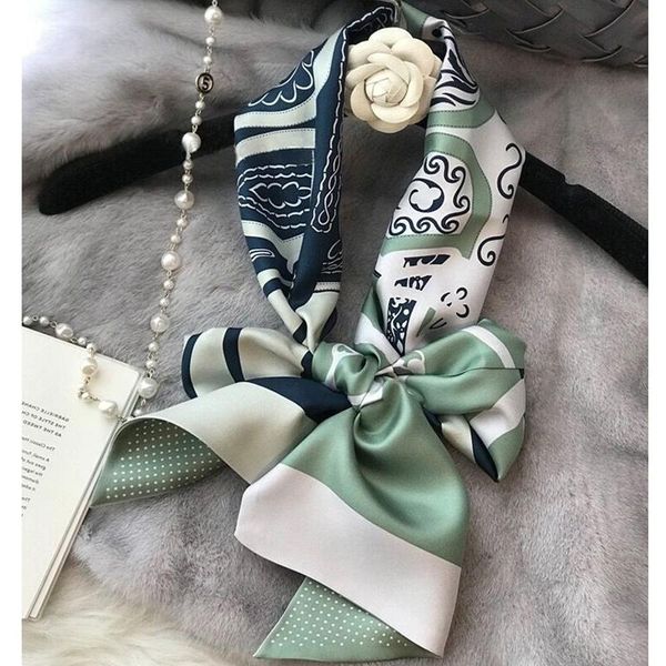 

scarves grade long 100% silk scarf wraps neckerchief for women ladies perfect gifts, Blue;gray