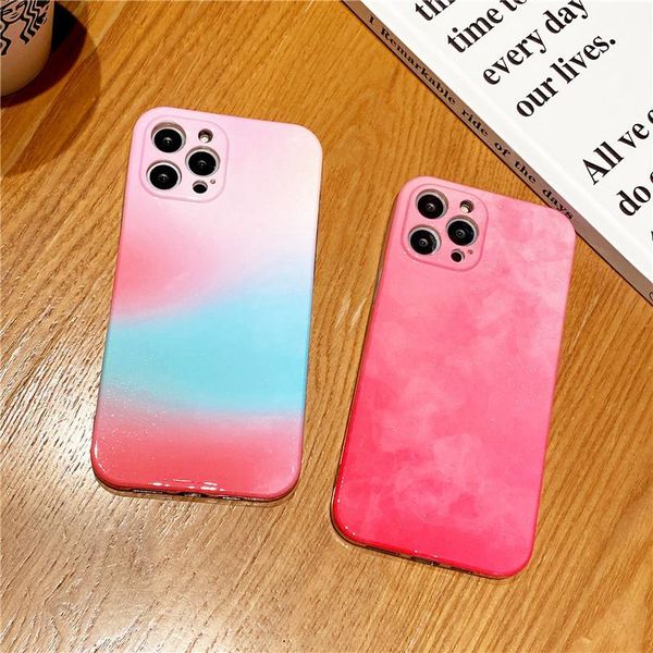 

cell phone pouches marble gradient glitter red case for 12 11 pro max 7 8 plus x xr xs soft silicone camera protection back cover