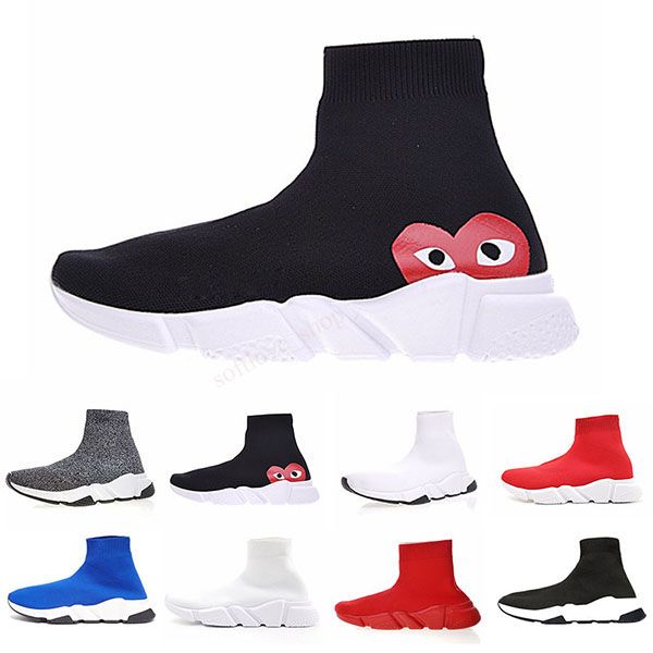 

2021 speed trainer casual shoes fashion men women socks triple black white neon grey royal prune mens womens lighting comfortable sports sne, White;red