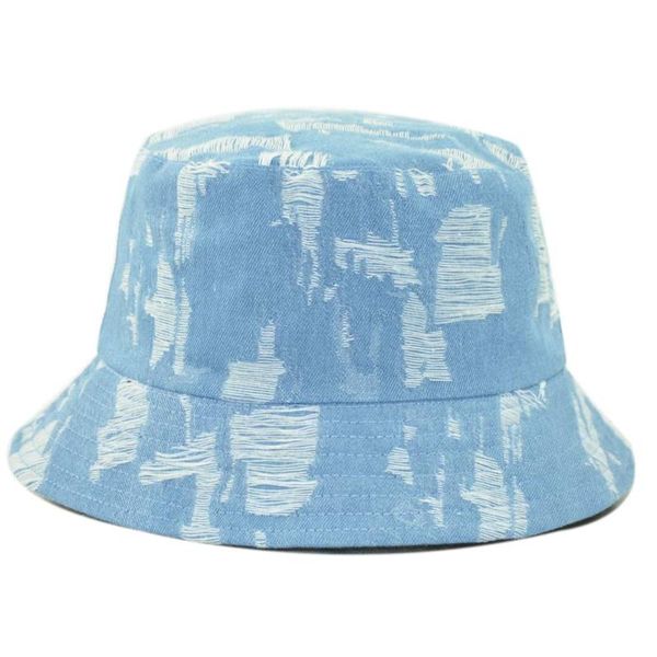 

cloches 2021 wholesale cotton double sides shabby denim women mens bucket hat reversible, Blue;gray