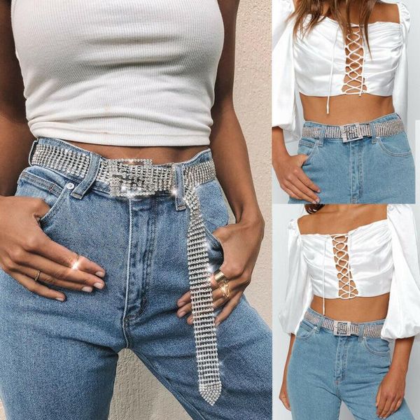 

belts 120cm brilliant women's bling crystal diamond waist belt full rhinestone luxury large party, Black;brown