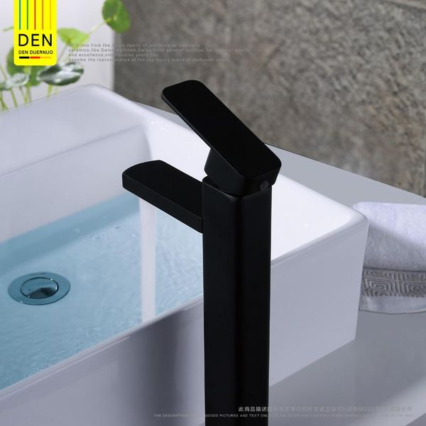 

bathroom sink faucets duernuo black solid brass basin faucet cold water mixer single handle tap
