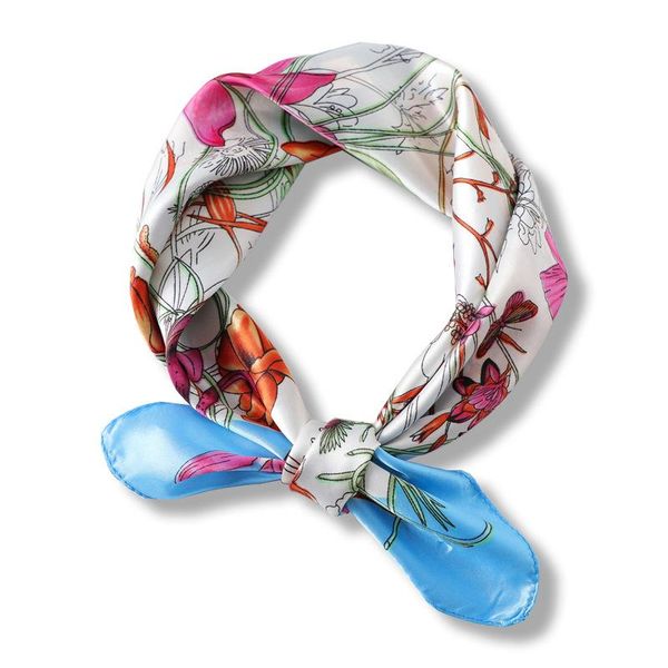 

scarves 60x60cm luxury scarfs neckerchief hair neck bag kerchief cover bandana hijabs bufand foulard lenco noeud carbatas ribbon, Blue;gray