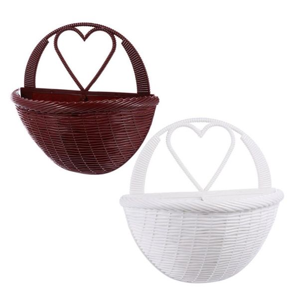 

vases 2pcs simulated rattan flower pots hanging baskets wall decorations