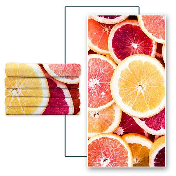 

towel microfine product microfiber rectangular swimming beach with fruit print