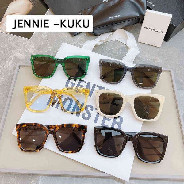

sunglasses gentle monster gm men women sun glasses jennie luxury vintage kuku acetate polarized square original package 220312, White;black