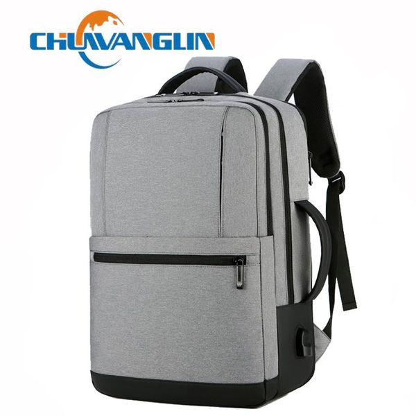 

backpack chuwanglin 17"business men's laptravel usb multi-functional waterproof male school r52703