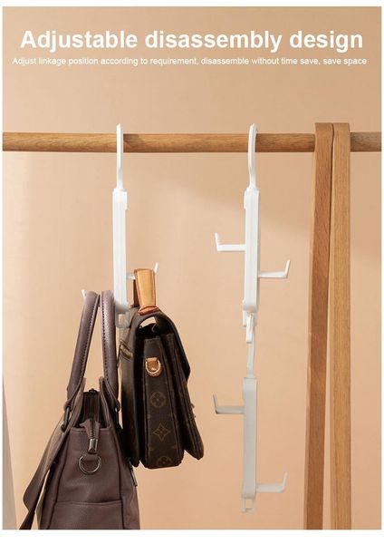 

multifunctional rotatable practical space saving coat and hat storage hook closet adjustable clothes hanger belt hangers hooks & rails