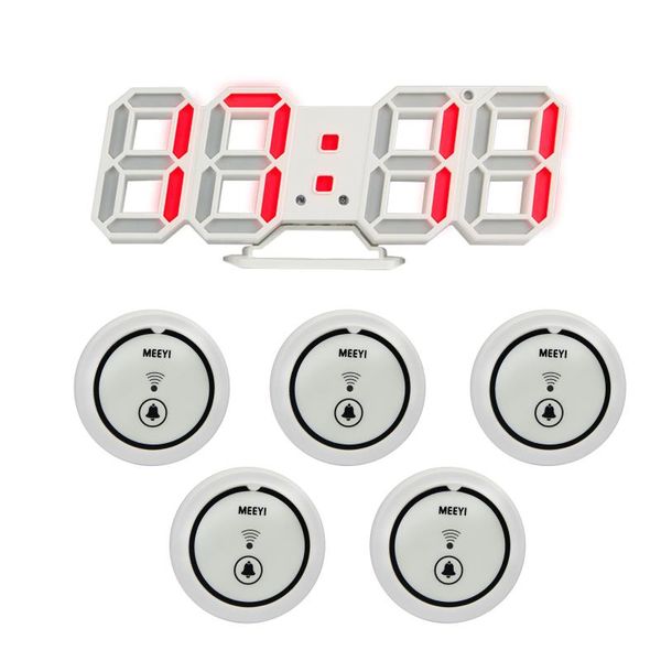 

walkie talkie w611-48x/y-b11 visitor waiter restaurant court table call system 5 buttons and 1 display