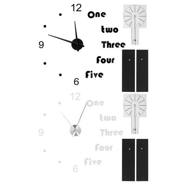 

acrylic wall clock diy mirror stickers modern art decal household supplies clocks