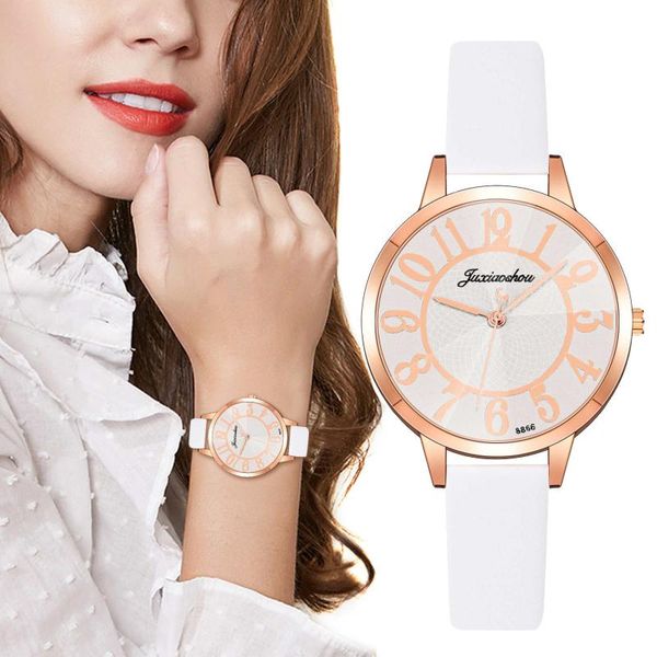 

wristwatches women's watch simple belt dial sleek minimalist fashion quartz with strap gift, Slivery;brown