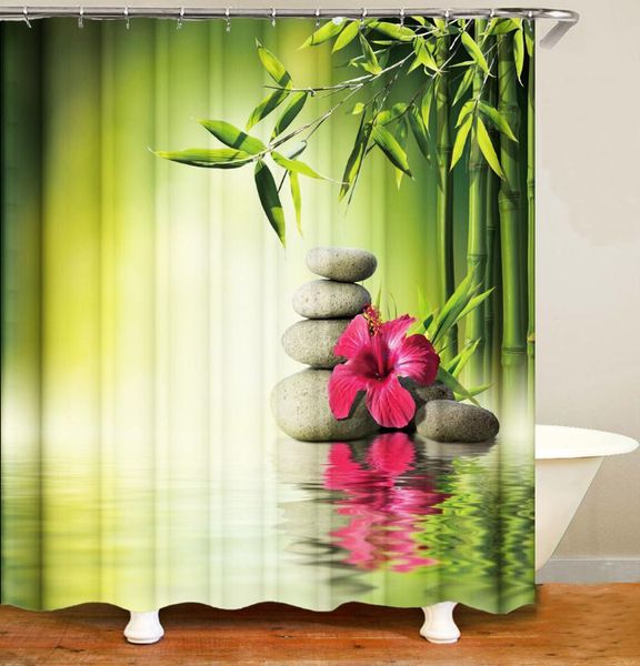 

shower curtains bamboo flower bathroom curtain bohemian bath fabric products