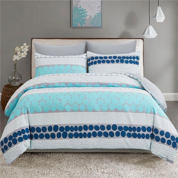 

bedding set  size black blue geometric duvet cover pillowcase for kids single full double king quilt sets 2/3 pc