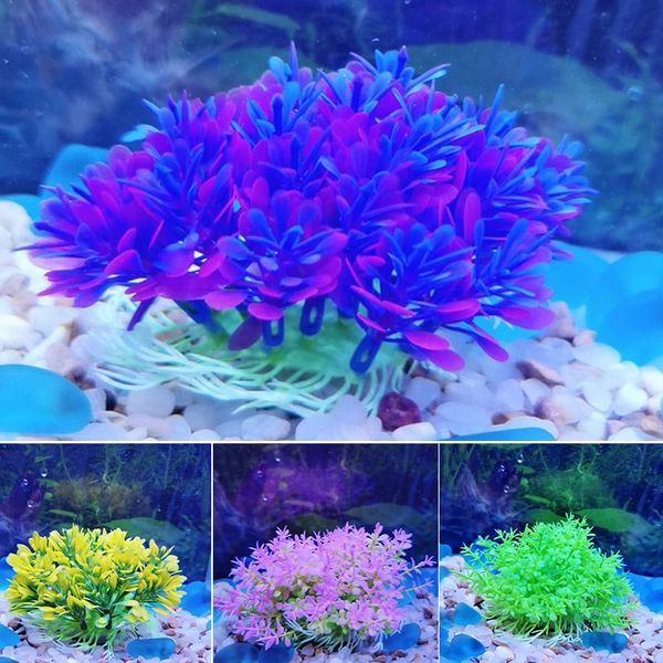 

decorations fish tank artificial water plant plastic grass aquarium decor accessories _wk