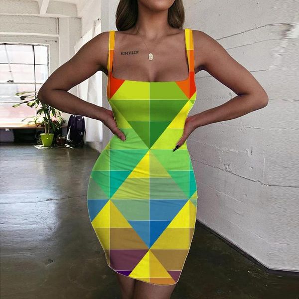 

casual dresses giyu brand geometry dress women colorful ladies sundress pattern bodycon womens clothing mini evening, Black;gray