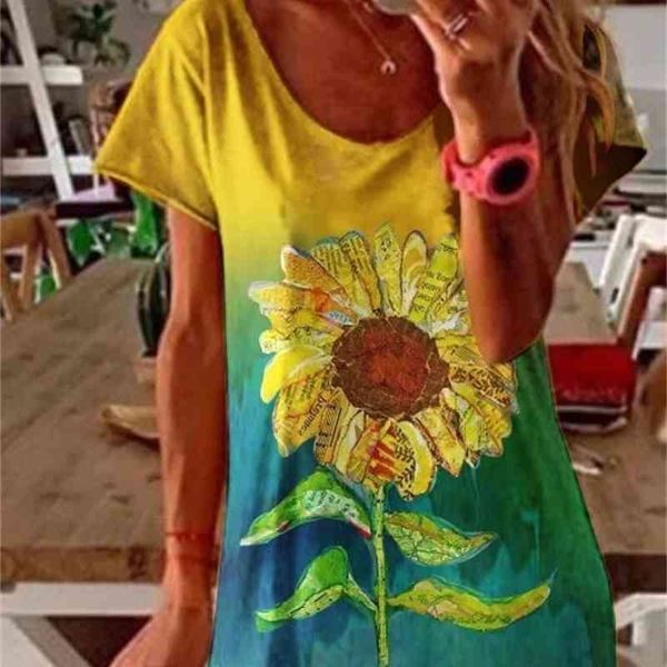 

factoryh78w long tie dye printed side split 2021 sunflower dress for women, White;black