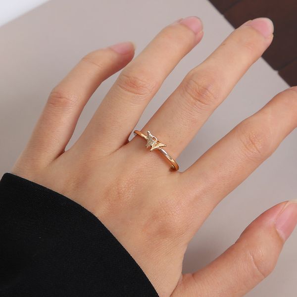 

5270601 butterfly ring, simple and elegant, Silver