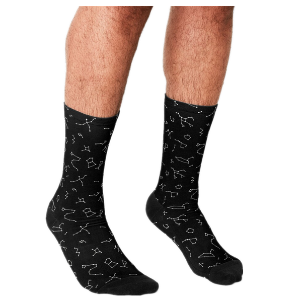 

funny men's socks constellations pattern printed hip hop men happy cute boys street style crazy for, Black