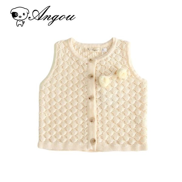 

waistcoat angou 2021 spring infant baby girls vest knitwear cardigan sweater sleeveless cotton soft toddler girl 0-2yrs, Camo