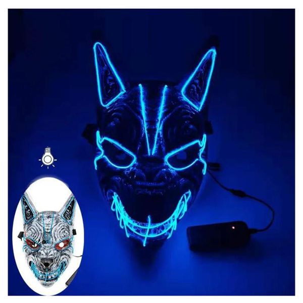 

other event & party supplies led werewolf demon halloween decoration glowing mask street dance grimace easter fear anime performance props a