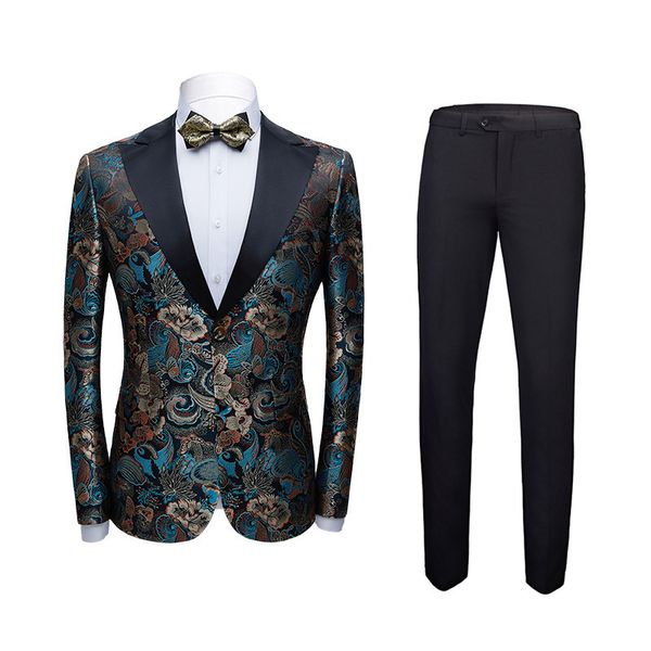 

men's suits & blazers tuxedo fine suit suit, lapel spike two pieces, graduation party, banquet stage, disco ball, ball..., White;black