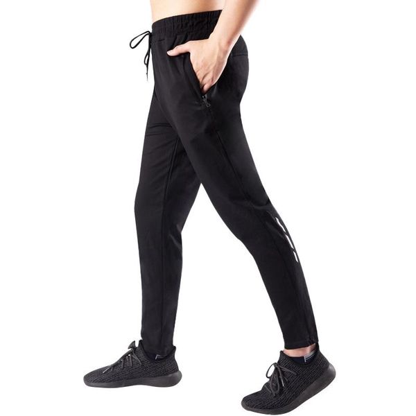 

sports pants men's moisture wicking slim casual trousers plus fat black running