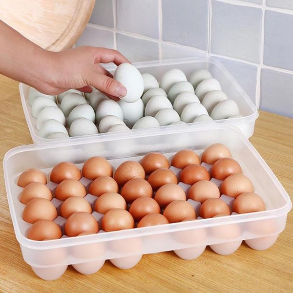 

eco-friendly storage box large capacity fresh-keeping pp fridge egg container for kitchen bottles & jars