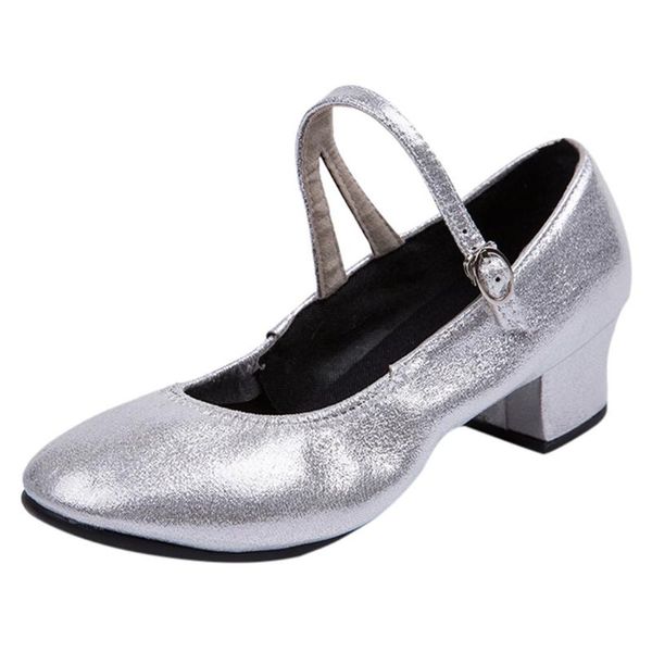 Scarpe eleganti da donna Scarpe da ballo con suola morbida Salsa Ballroom Tango Latin Dance Tacco basso Comfort