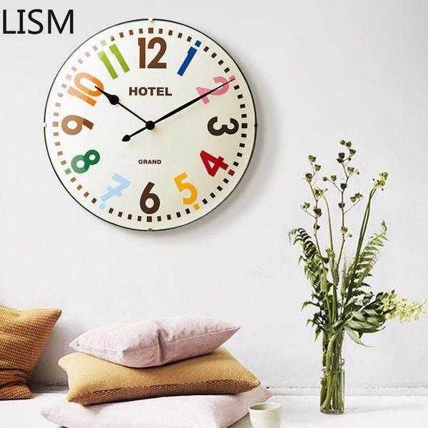 

wall clocks clock modern color digital fashion creative living room home bedroom children silent decore horloge