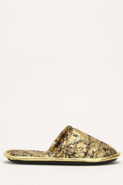 

slippers gold women home slipper 4000-19-127021, Black