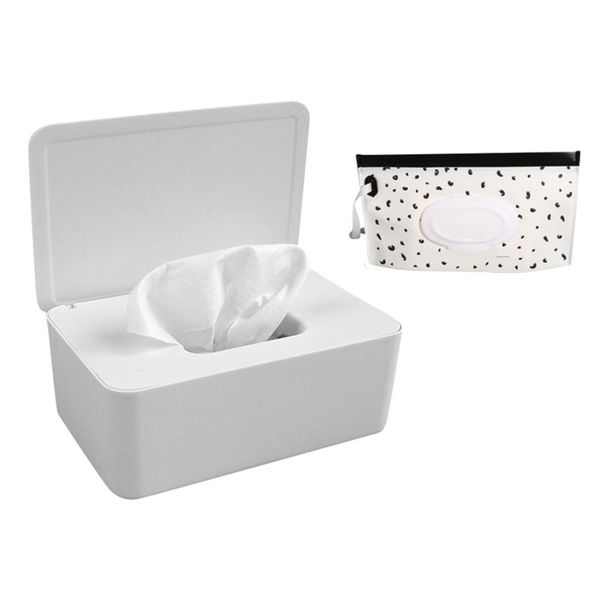 

pollution-proof tissue box with lid & wipes bag multifuncitonal anti-dust storage case for face cover car home mowa8 boxes napkins