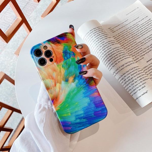 

art ink color painting tpu phone cases for iphone 12 11 pro x xr xs max mini 7 8 plus