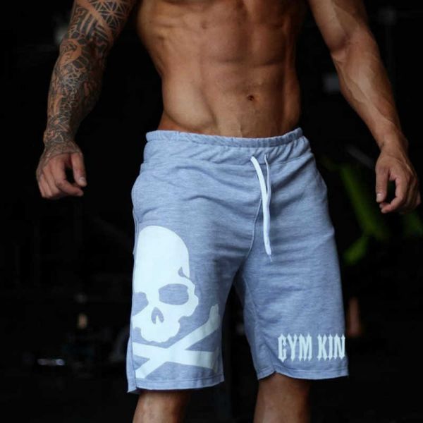 

brand men shorts men's short trousers fitness bodybuilding jogger mens durable sweatpants workout cotton, White;black