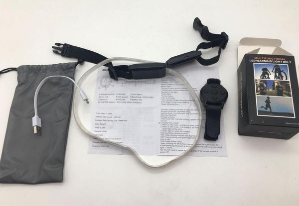 

bicycle multi-function outdoor riding lights led warning light sports night running belt safety jogging waist lamp bike