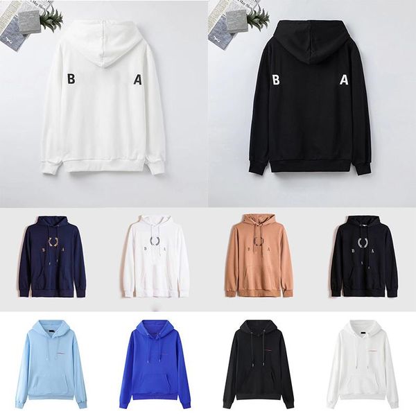 

designer hoodie mens womens hooded sweatshirts women men streetwear pullover sweatshirt long sleeve hoody loose hoodies 21ss high quality, Black