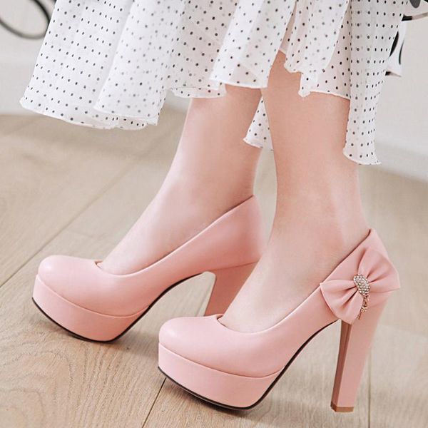 

dress shoes karin dropship plus size 43 elegant butterfly high heels platform women party office lady pumps woman, Black