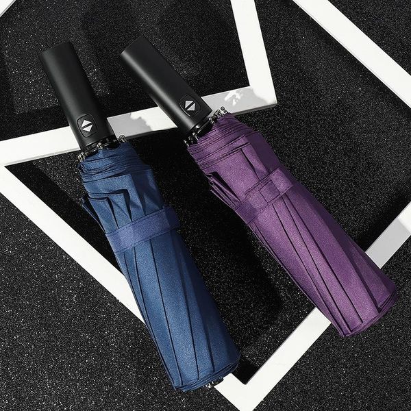 

umbrellas fully automatic folding umbrella 12 bone windproof men business decoration kid rain mens gifts b50