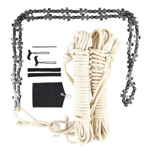 

hand tools 48 inch high reach limb rope and chain saw with 24" branch tree trimmer cutter outdoor wood cutting tool