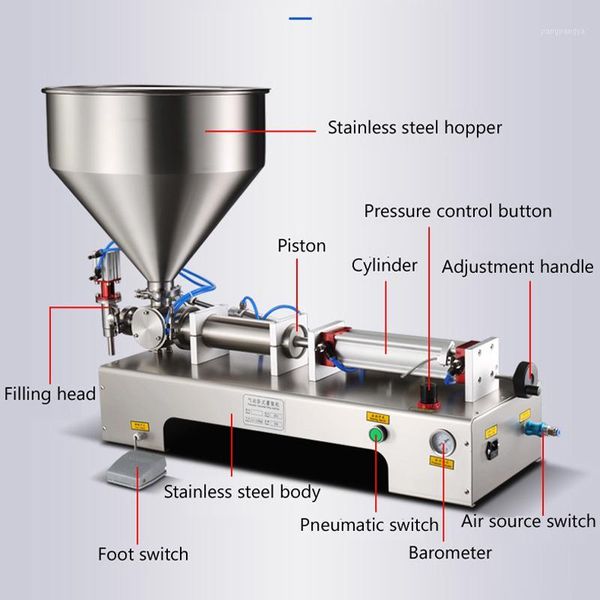 

paste liquid dual-purpose filling machine stainless steel semi-automatic horizontal pneumatic