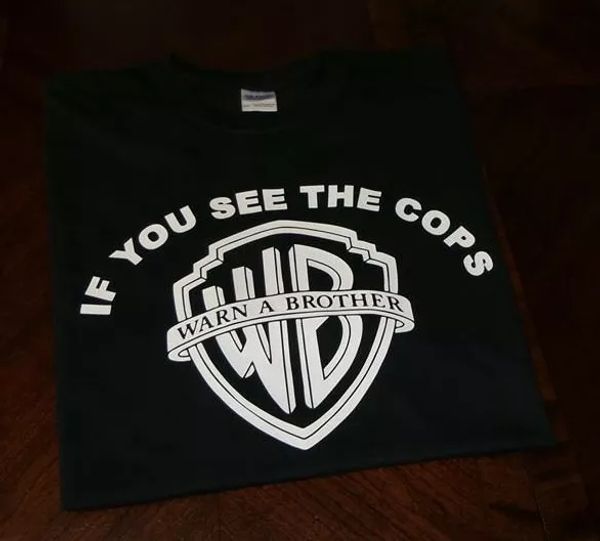 

if you see the cops warn a brotha t-shirt ac ab snitch tee, White;black