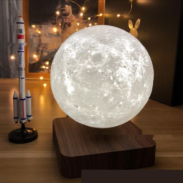

table lamps european style maglev creative printing moon touch lamp magical technology tool saturn small night light desk for children gift
